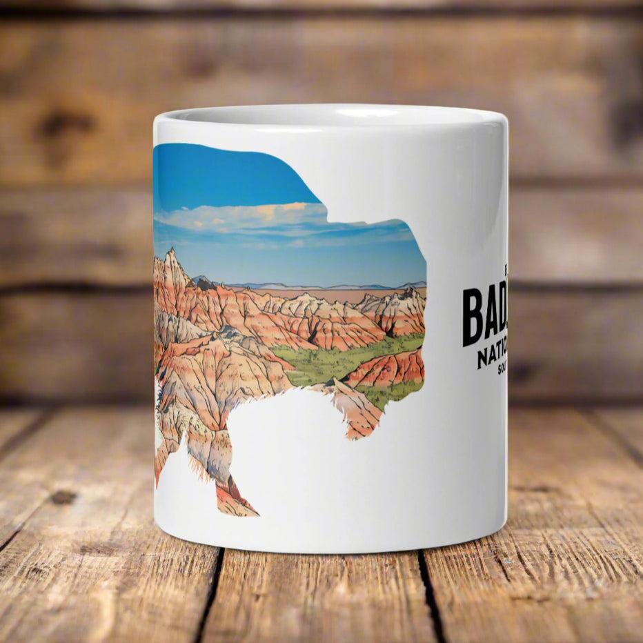 Badlands National Park Bison Mug 11oz, 15oz, 20oz - MENLL