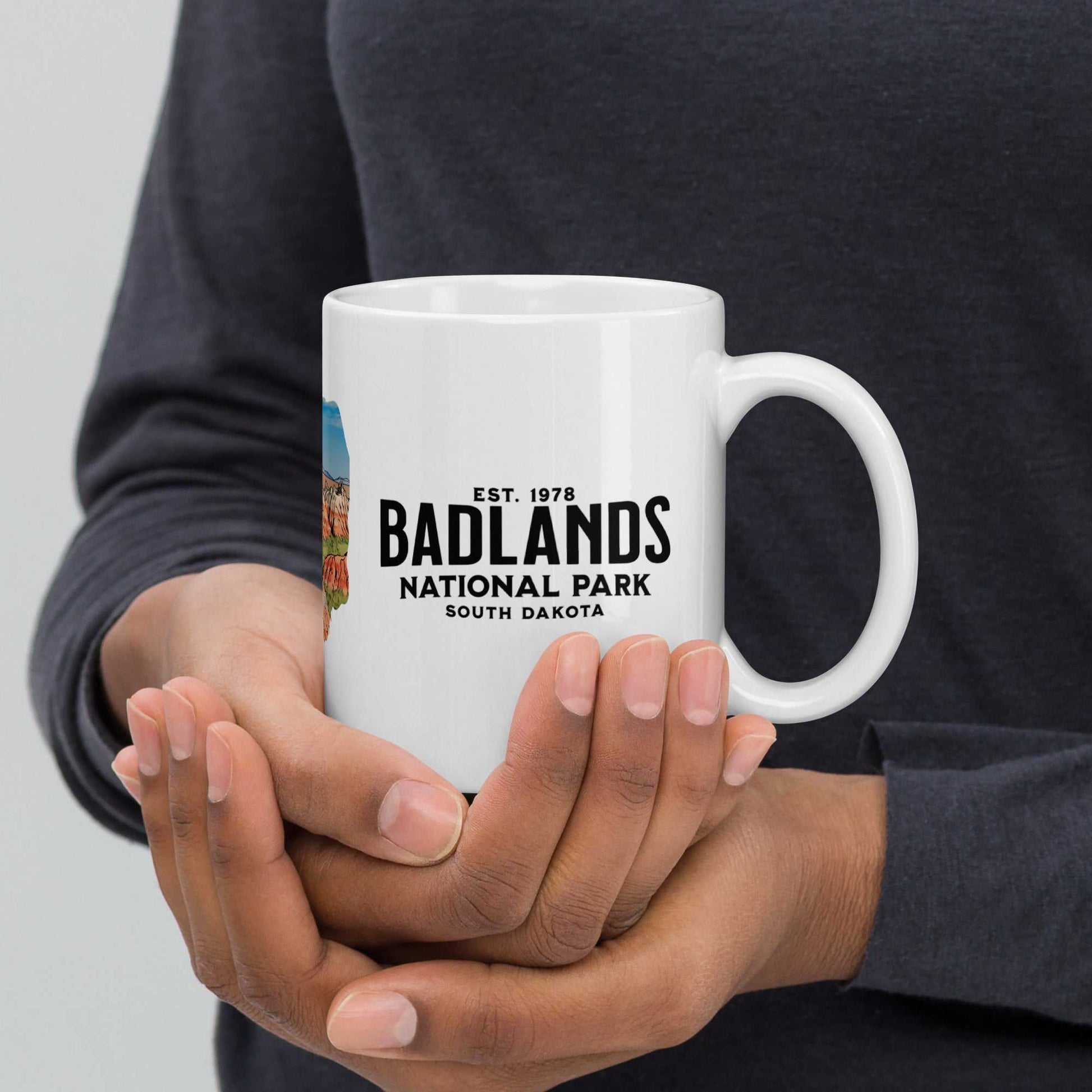 Badlands National Park Bison Mug 11oz, 15oz, 20oz - MENLL