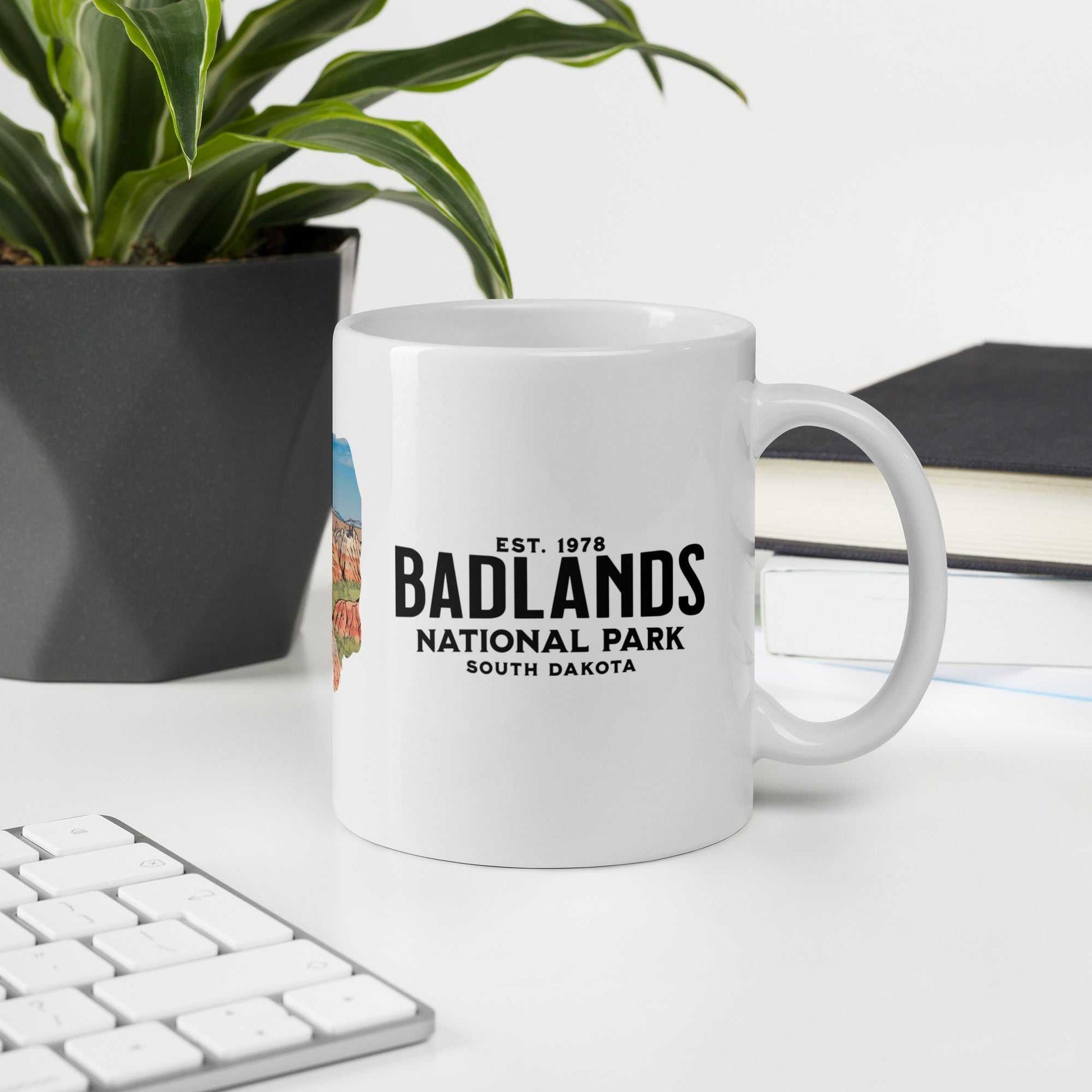 Badlands National Park Bison Mug 11oz, 15oz, 20oz - MENLL