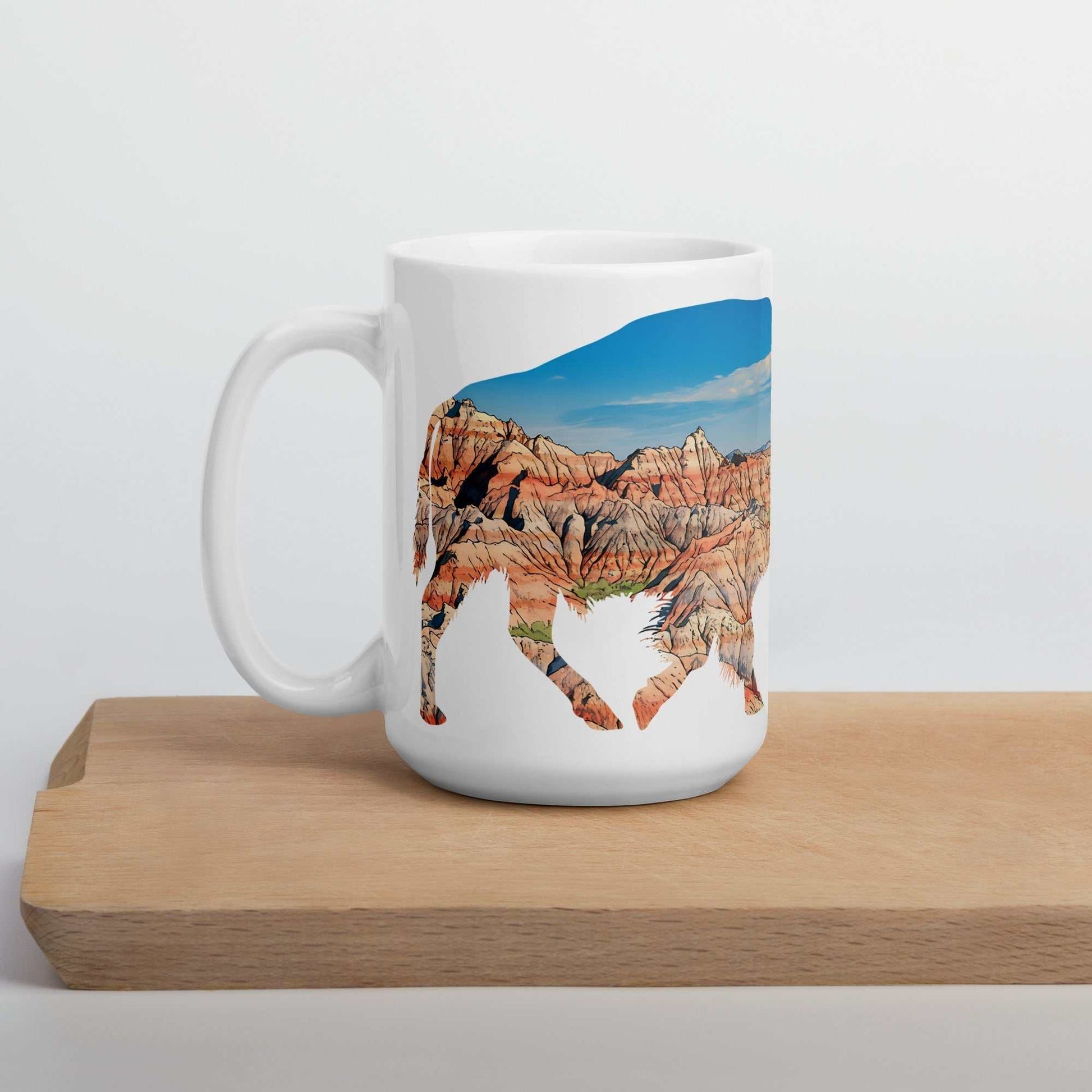 Badlands National Park Bison Mug 11oz, 15oz, 20oz - MENLL