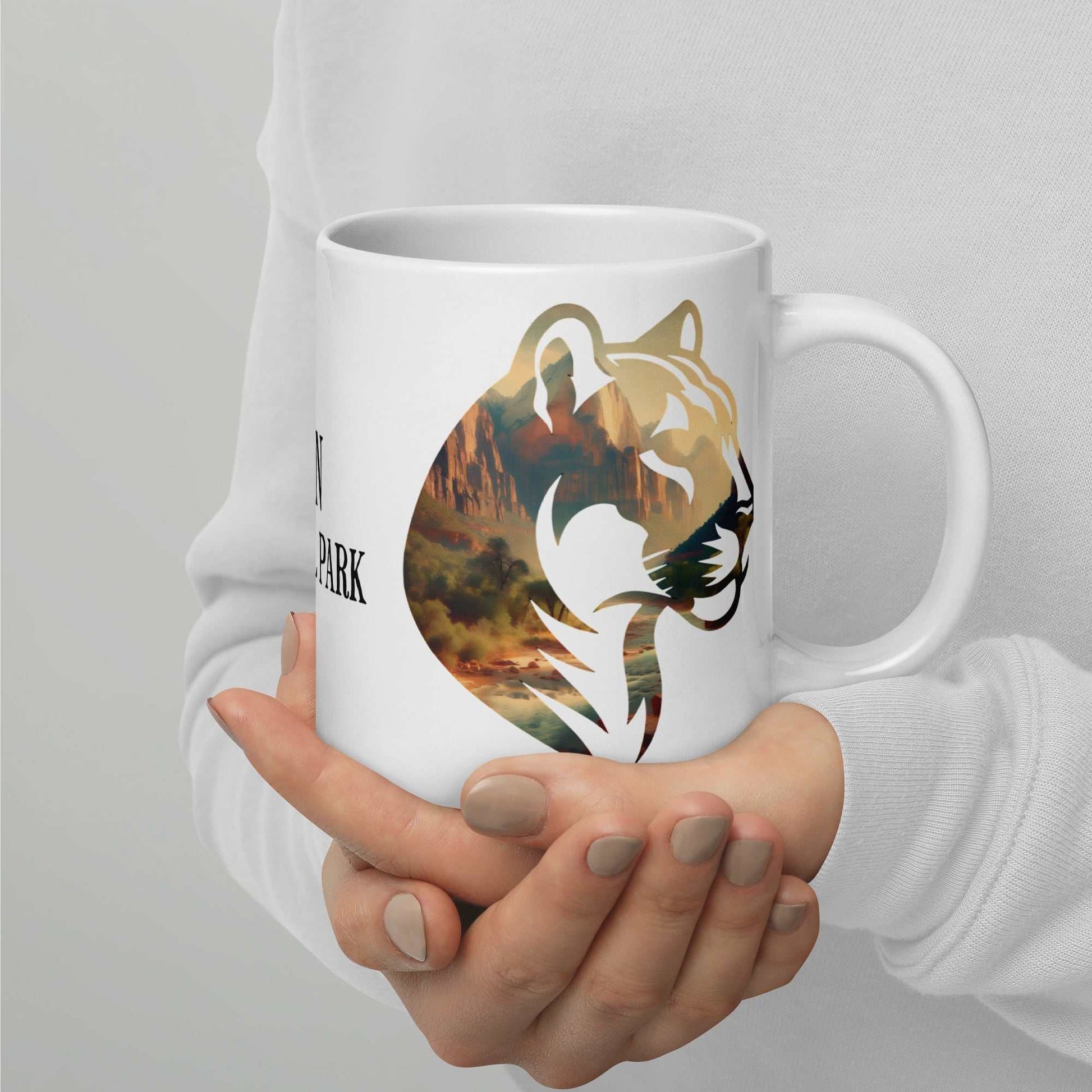 Zion National Park Mountain Lion Mug 11oz, 15oz, or 20oz Mega Mug - MENLL